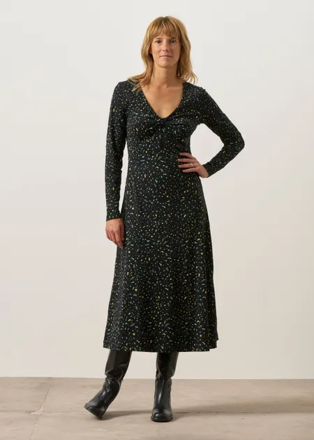 Robe trapèze midi en coton bio, SKFK