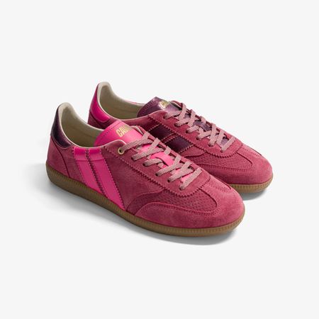 Baskets en cuir certifié | prune "metallic bambino pulse" - Caval