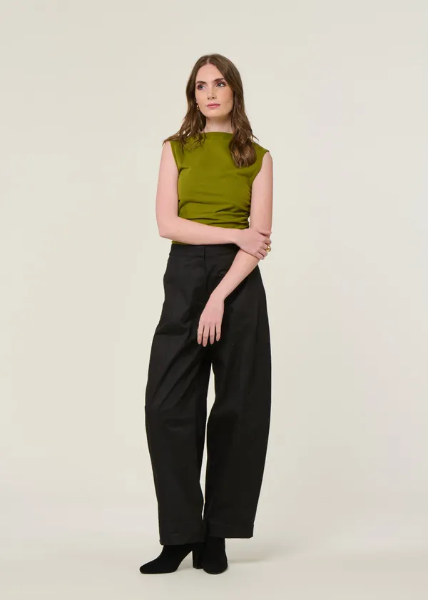 Pantalon ballon en coton bio | noir "yauri - black", Jan'n June