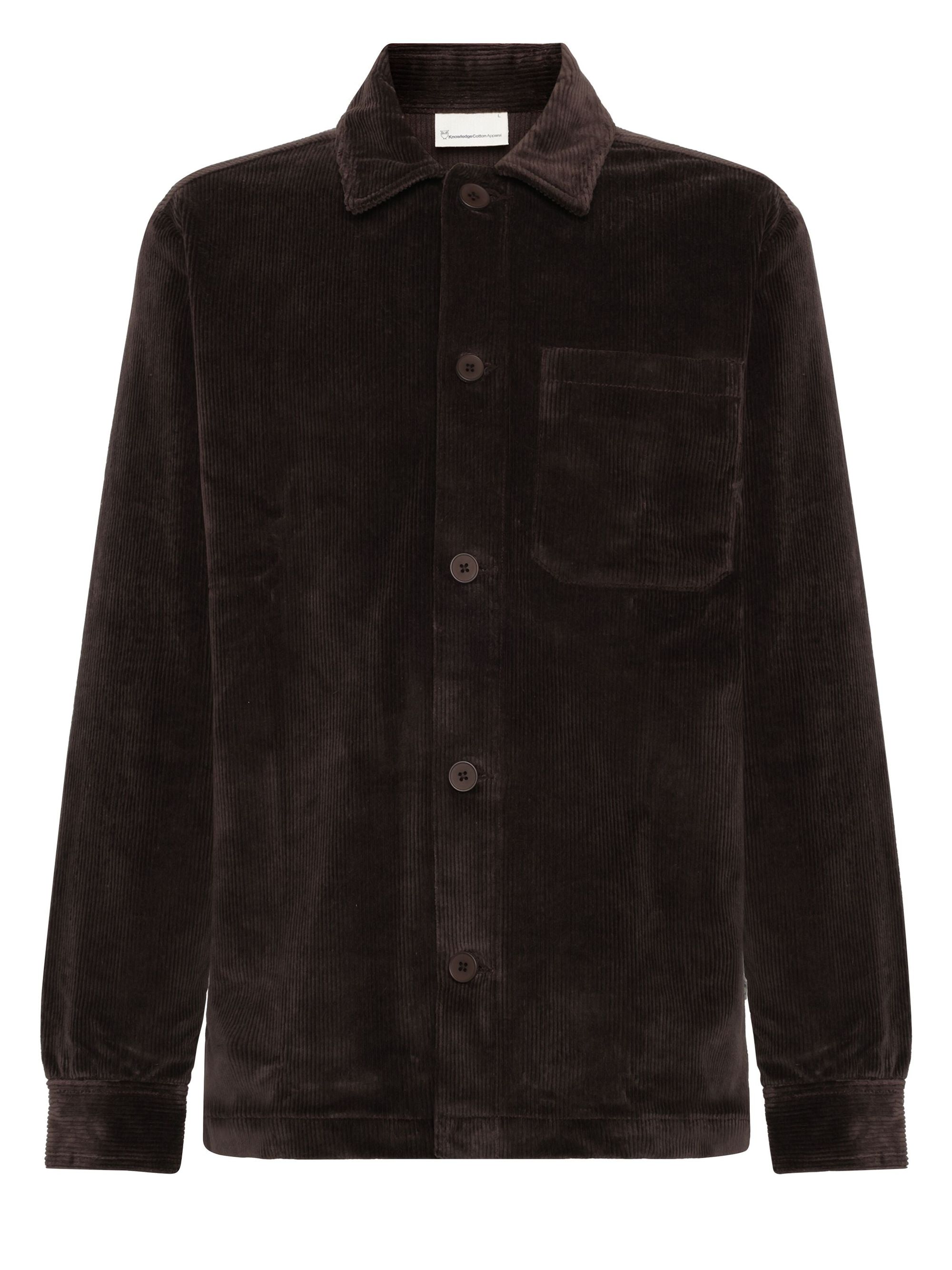 Veste velours en coton bio | marron "corduroy overshirt - chocolate torte", Knowledge Cotton Apparel, photo 6