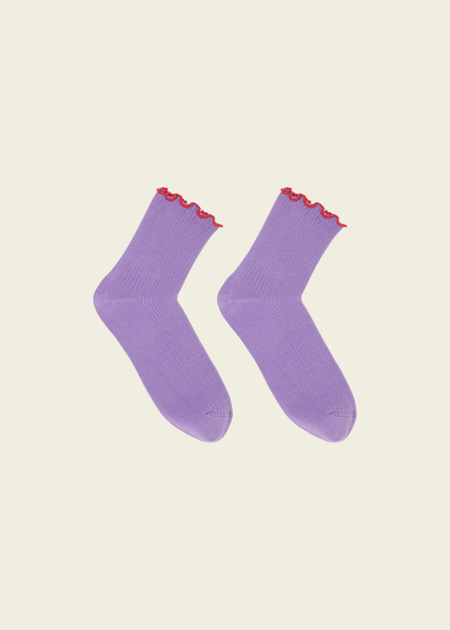 Chaussettes en coton bio | violet