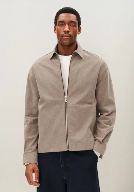 Veste rayée ample en coton bio, Armedangels