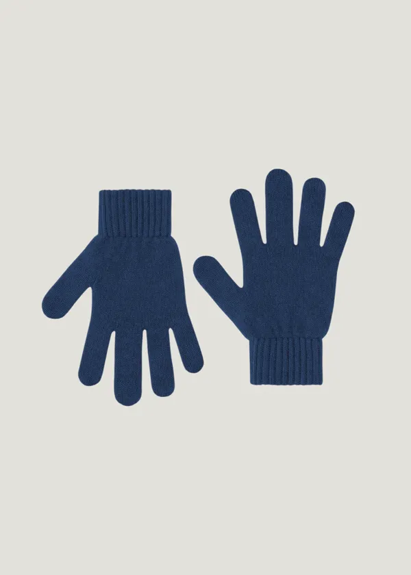 Gants en laine mérinos recyclée | bleu "merino wool gloves - marine blue", Colorful Standard