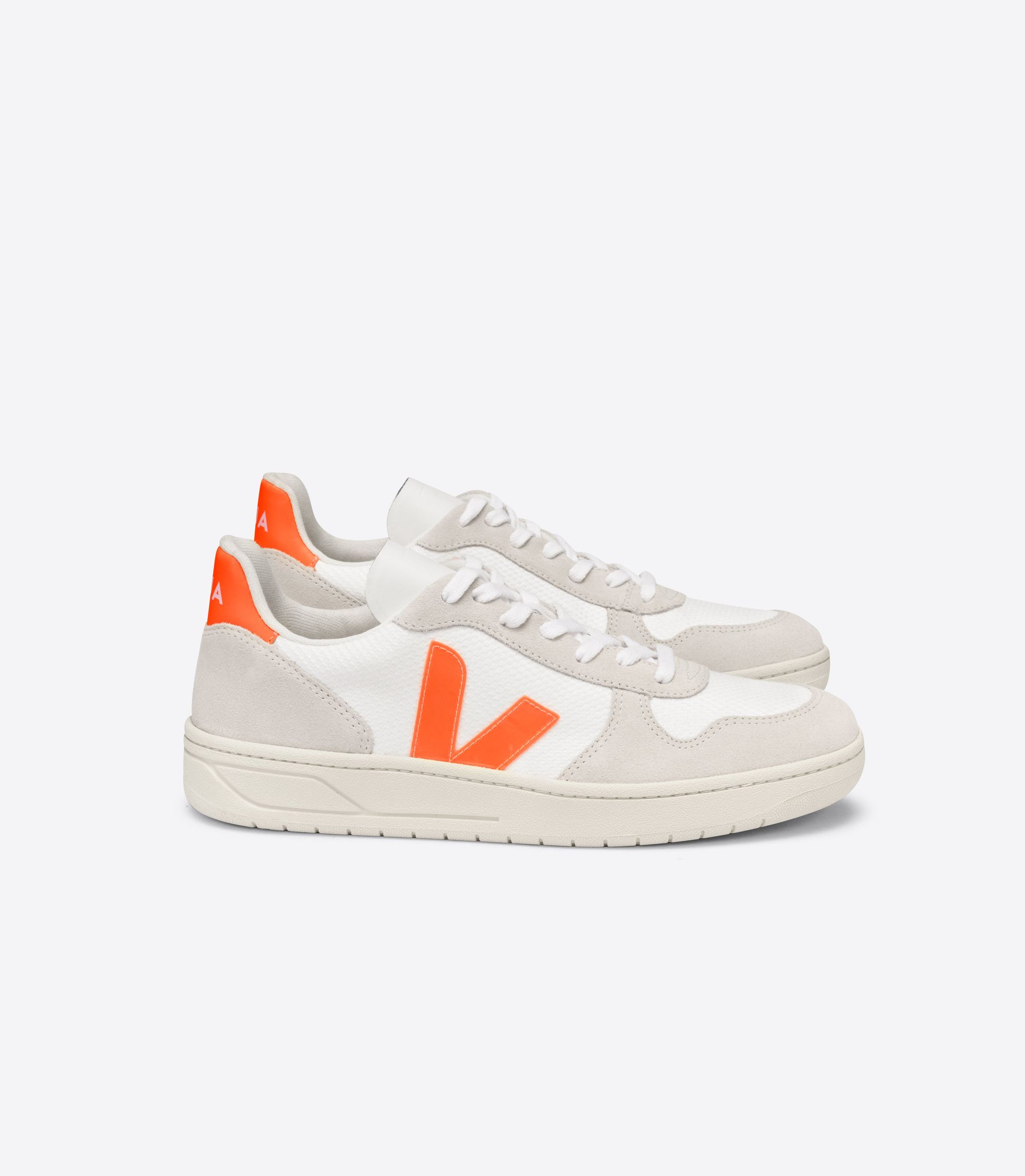 Baskets v-10 b-mesh white orange fluo, Veja, photo 1