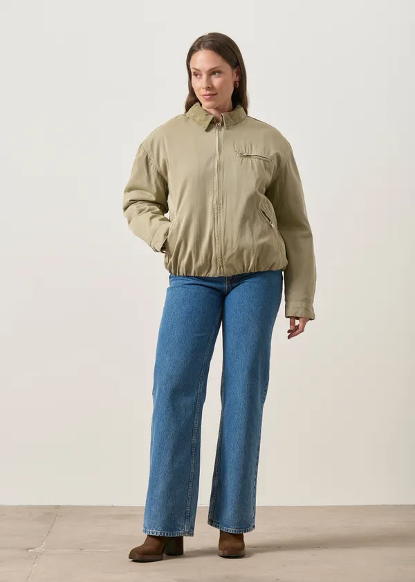 Veste doublée en coton bio | vert "Padded cotton iconic å jacket - light sage", Armedangels