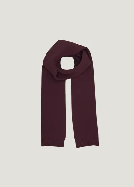 Écharpe en laine mérinos recyclée | bordeaux "Merino wool scarf - oxblood red", Colorful Standard