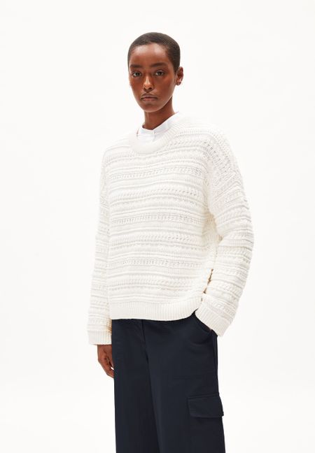 Weißer Strickpullover aus Bio-Baumwolle - laniaa off white, Armedangels, Foto 2