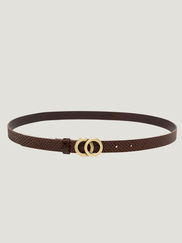Ceinture en cuir certifié à tannage végétal | marron "Ring gürtel - brown", Lanius