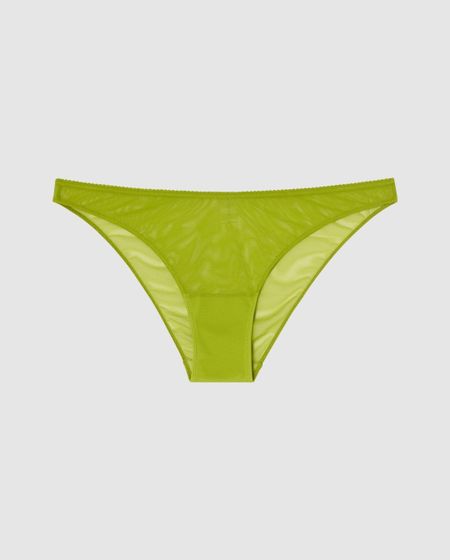 Slip aus recycelten Materialien | Grün "mesh bikini briefs - matcha", Understatement, Foto 2