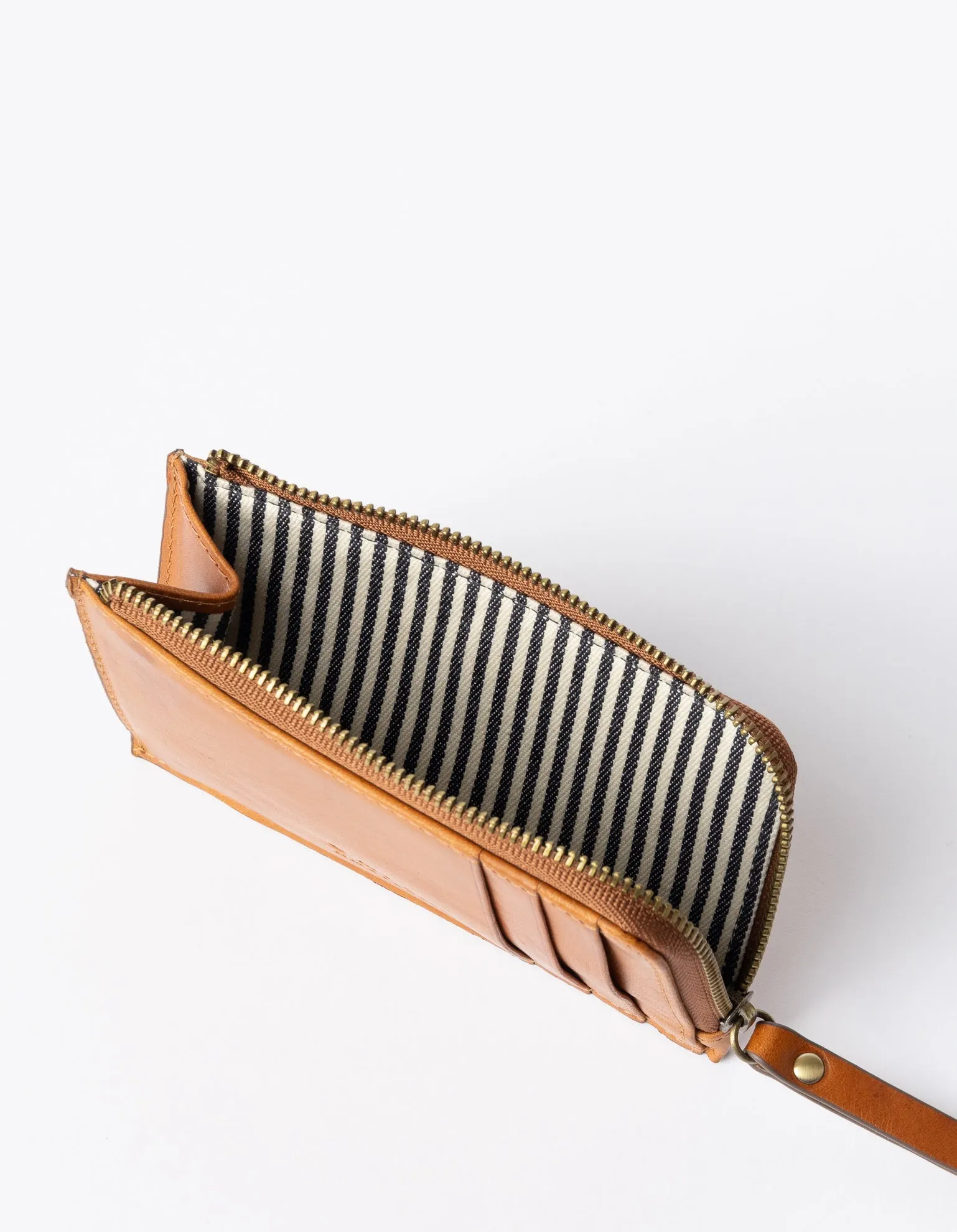 Portefeuille en cuir certifié | cognac "lola - cognac classic leather", O My Bag, photo 3