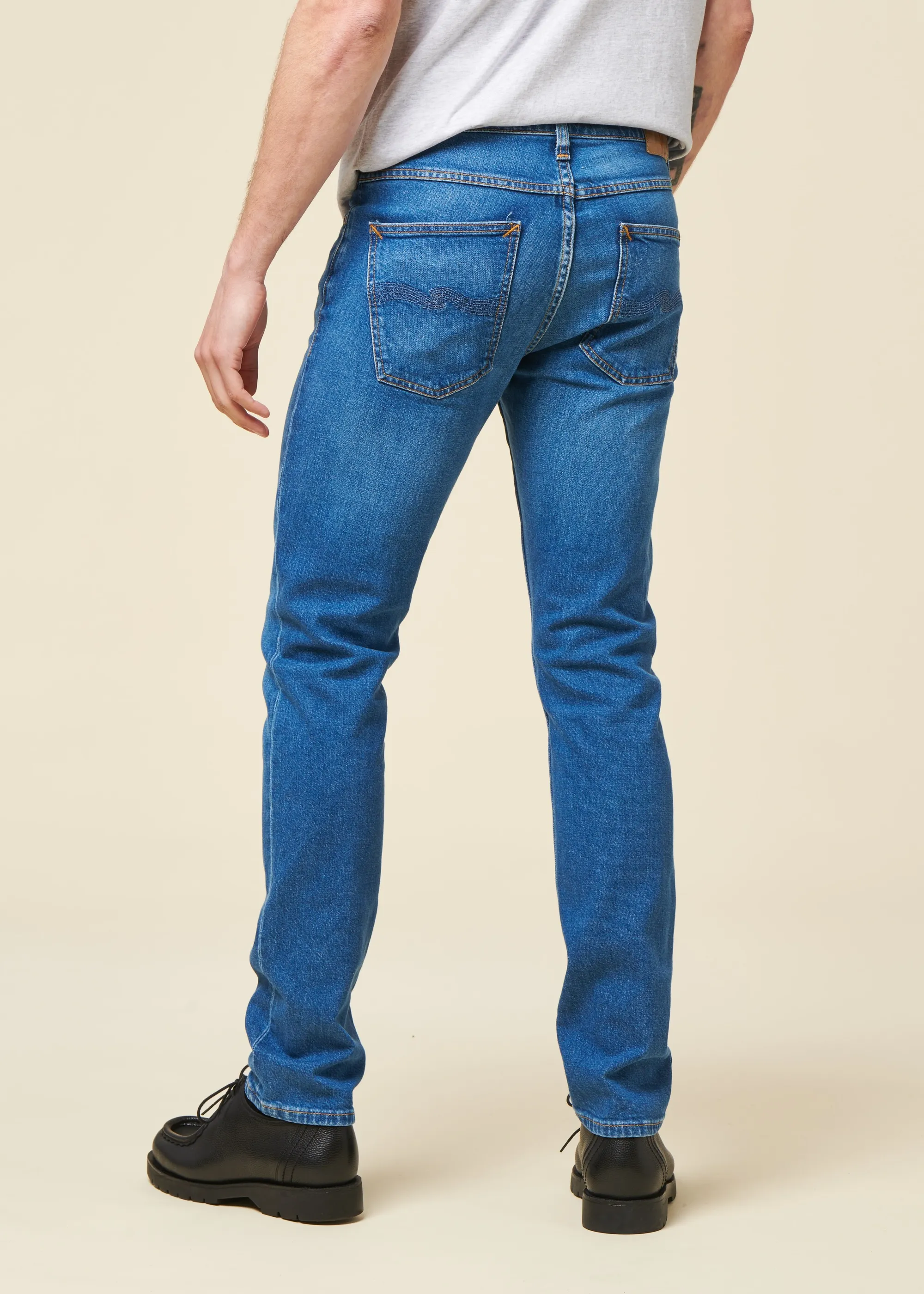 Jean slim en coton bio | bleu "lean dean broken spirit", Nudie Jeans, photo 3