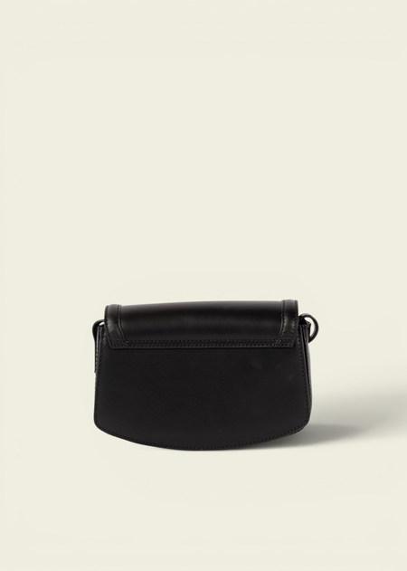 Sac à bandoulière en cuir certifié | black "kendalini - black classic leather" - O My Bag