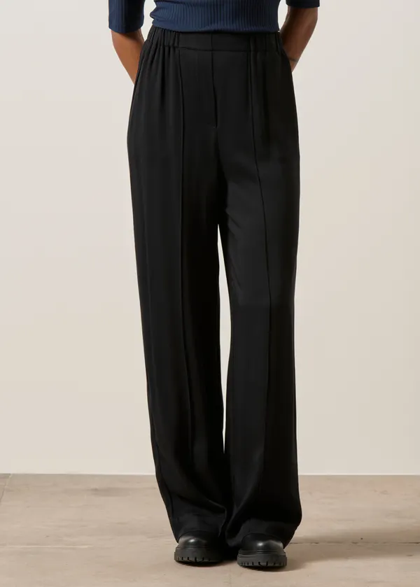 Pantalon ample en ecovero | noir "jonvaalie black", Armedangels