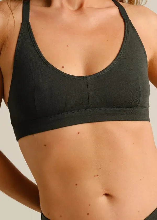 Brassière en coton bio et tencel | vert "Soft bra junsele", Dedicated