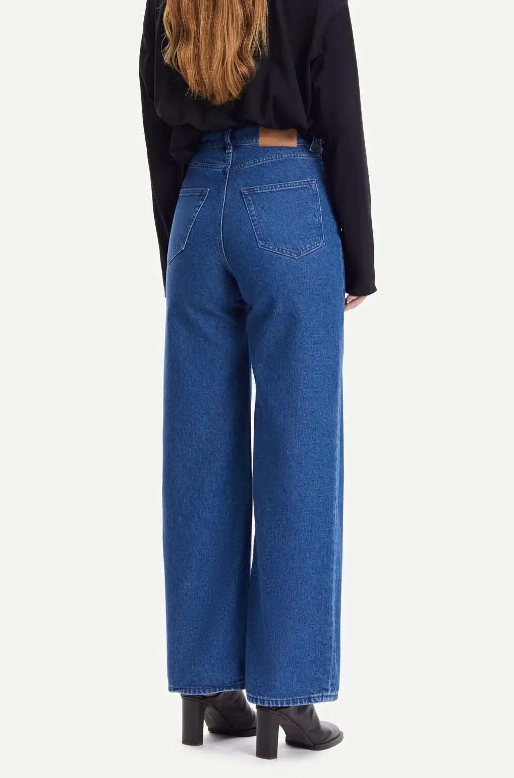 Jean ample en coton bio | bleu "rebecca jeans denim lounge", Samsoe Samsoe, photo 4