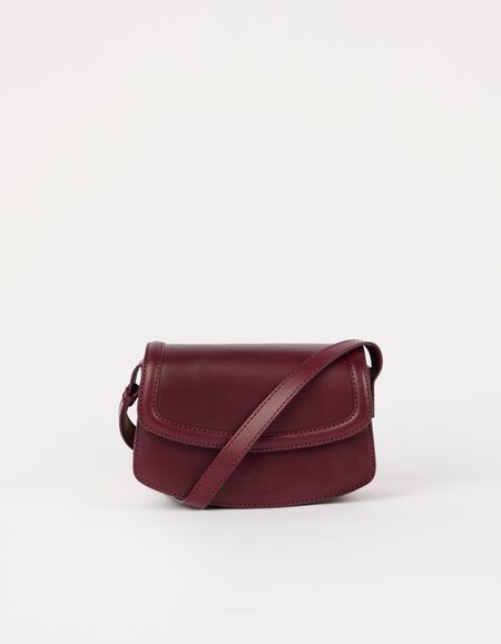 Sac en cuir certifié | bordeaux "kendalini - cherry classic leather"  - O My Bag