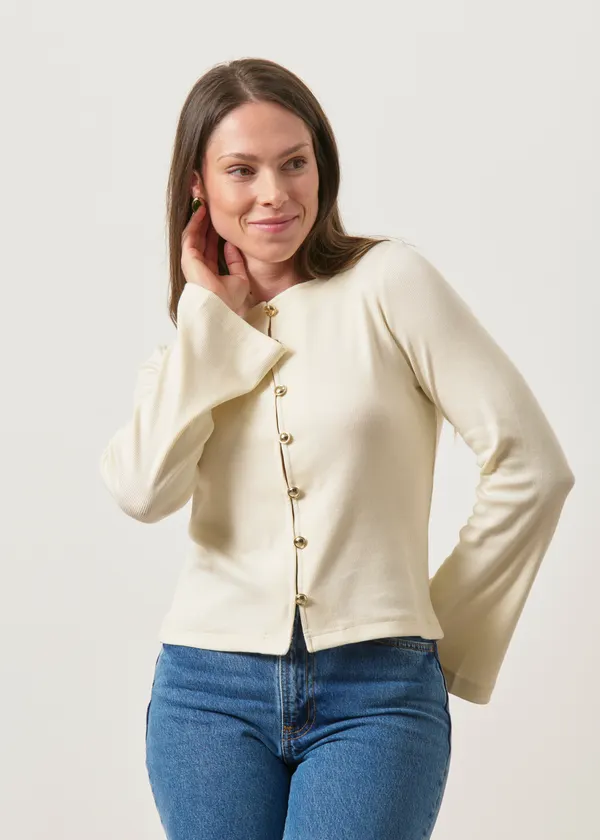 Gilet en modal et coton bio | écru "henné", Avani