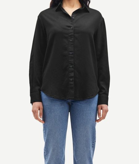 Chemise en lyocell | noir "madisoni shirt washed black" - Samsoe Samsoe