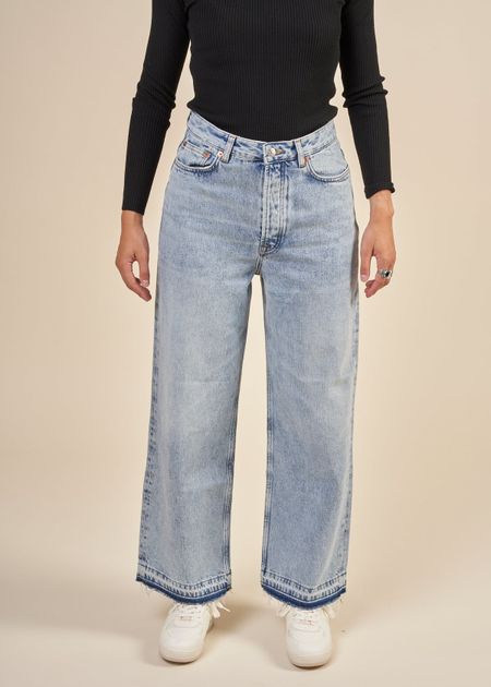 Jean ample en coton bio et recyclé | bleu délavé "shelly jeans light heritage"