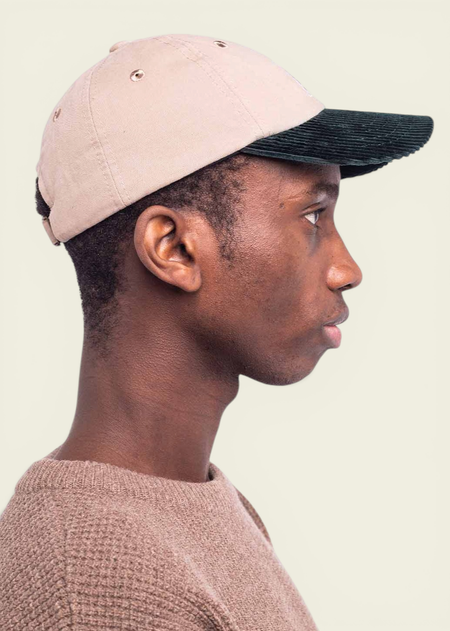 Casquette en coton biologique | beige et vert "casquette six pannel stanton vert - green" - Olow