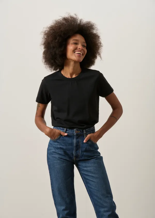 T-shirt en coton bio | noir, WeDressFair