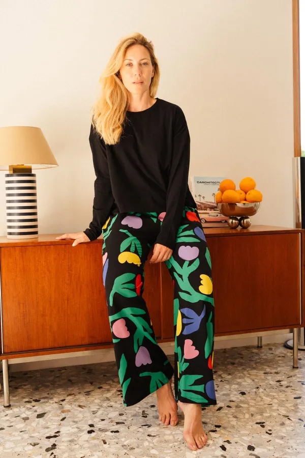 Pyjama manches longues coton bio | tulipia noir, We Are Jolies