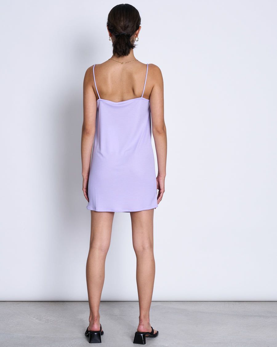 Robe courte lilas en tencel - mini dress helen lavender, Jan'n June, photo 2