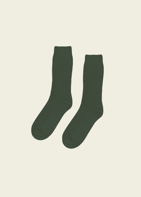 Chaussettes en laine mérinos recyclée - vertes "emerald green"