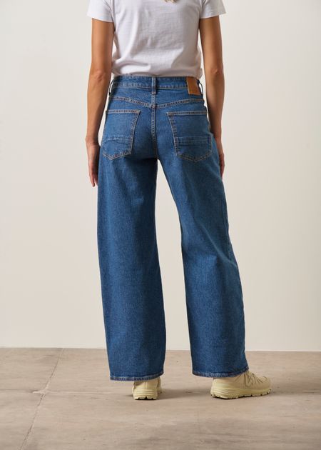  Jean ballon en coton bio | bleu "Lucy loose deep blue", Kuyichi