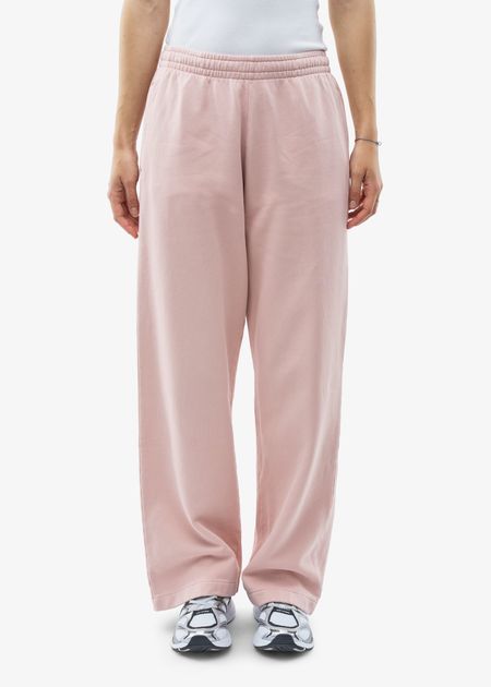 Jogging ample en coton bio | rose "organic straight leg sweatpants - faded pink"