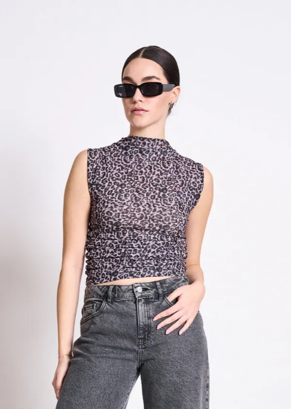 Top en matière recyclée | multicolore "laguna - leo print", Jan'n June