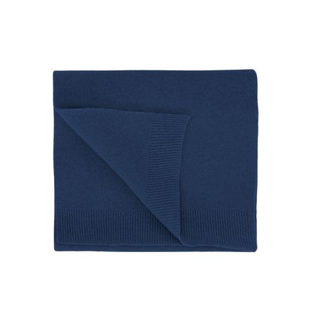 Écharpe en laine mérinos recyclée | bleu "merino wool scarf - marine blue" - Colorful Standard