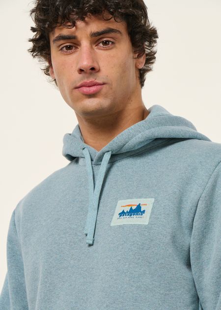 Sweat à capuche en coton bio et matière recyclée | bleu "73 skyline uprisal hoody - blsg" - Patagonia