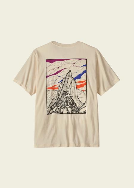 T-shirt en coton bio | beige "M's cloud crag t-shirt - udnl" - Patagonia