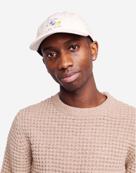 Casquette en coton bio | écru "six pannel slow life"