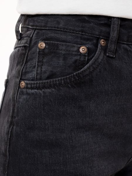 Verwaschene Jeans mit geradem Schnitt aus Bio-Baumwolle | Schwarz "lofty lo vintage black", Nudie Jeans, Foto 5