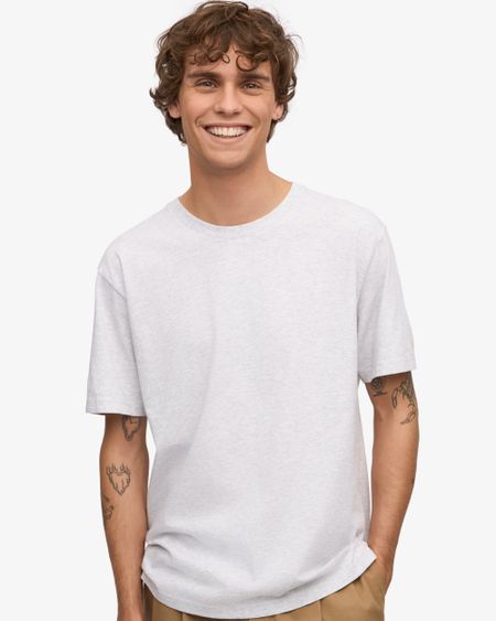 T-shirt manches courtes en coton bio | gris "snow melange"