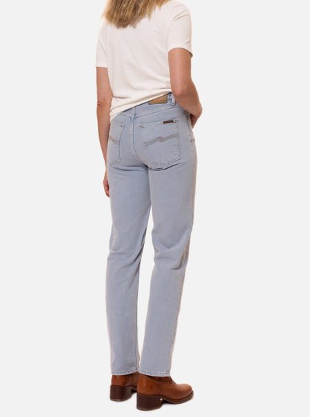Jeans mit geradem Schnitt in Washed-Violett aus Bio-Baumwolle - lofty lo purple mist, Nudie Jeans, Foto 2