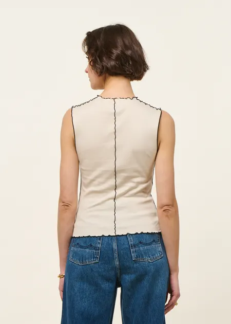 Top en coton bio | écru "Pin-tucked top organic cotton - nature white", Rotholz, photo 3