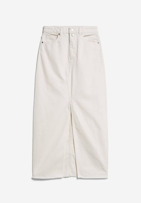 Langer Rock aus Denim aus recycelter Baumwolle | Weiß "kitaari demi white", Armedangels, Foto 4