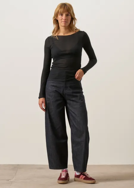 Tee-shirt seconde peau en tencel et laine mérinos  | noir "Milla", WeDressFair, photo 3