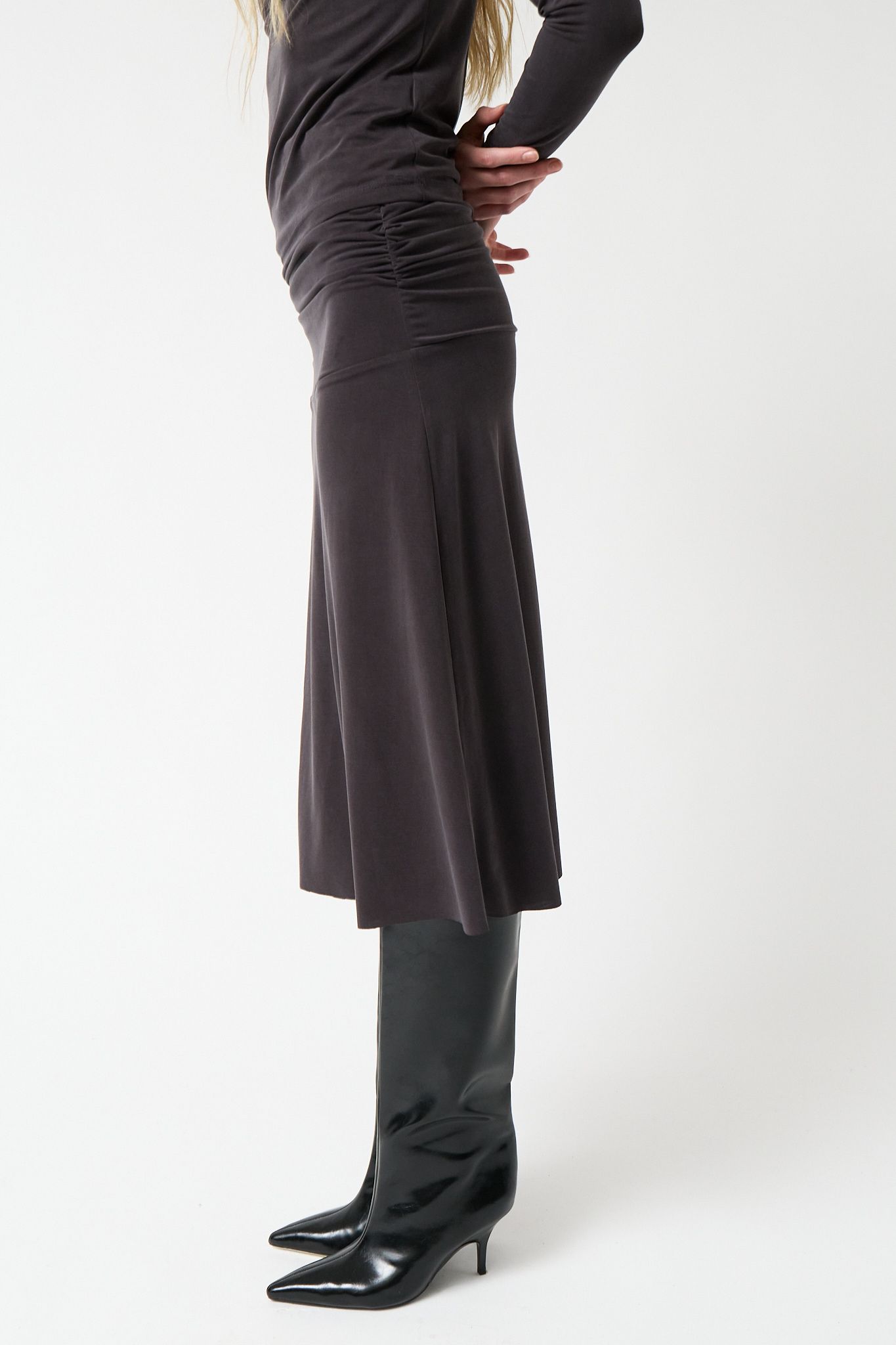 Rock aus Lyocell und Sorona | Anthrazit "Galena skirt", AMT Studio, Foto 3