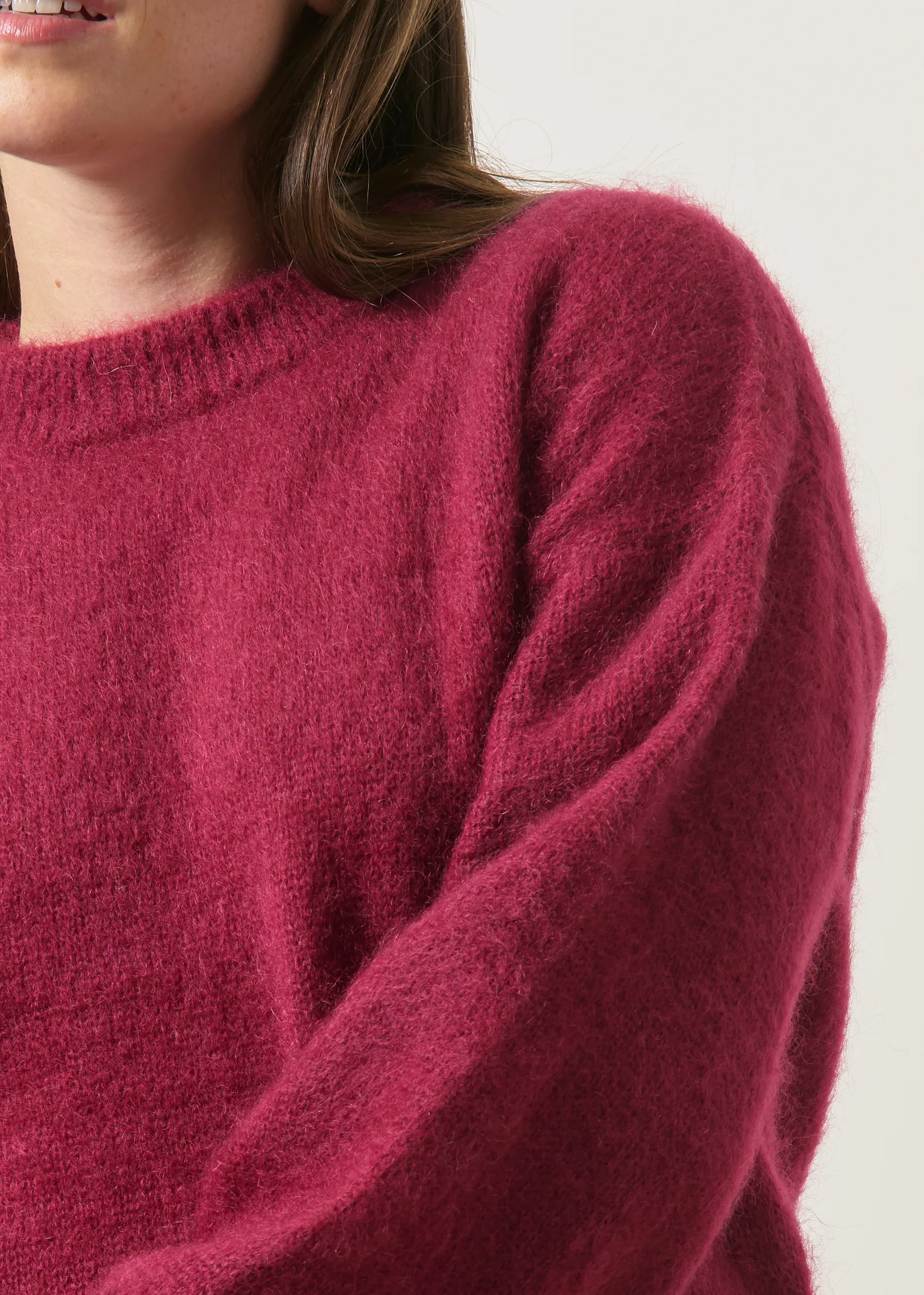 Pull en mohair certifié | aubergine "sérena", WeDressFair, photo 2