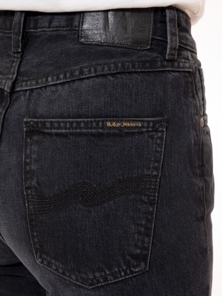 Verwaschene Jeans mit geradem Schnitt aus Bio-Baumwolle | Schwarz "lofty lo vintage black", Nudie Jeans, Foto 2