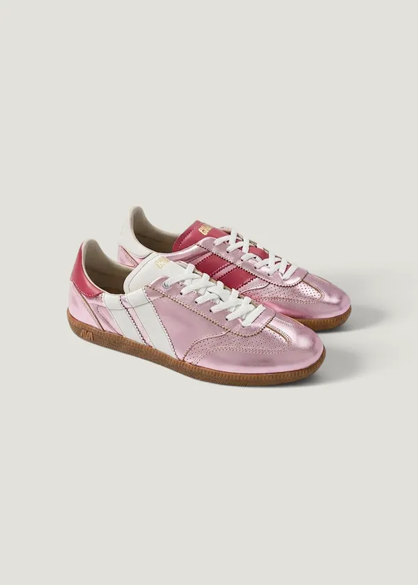 Baskets en cuir certifié | rose brillant "pulse - pink pearl", Caval