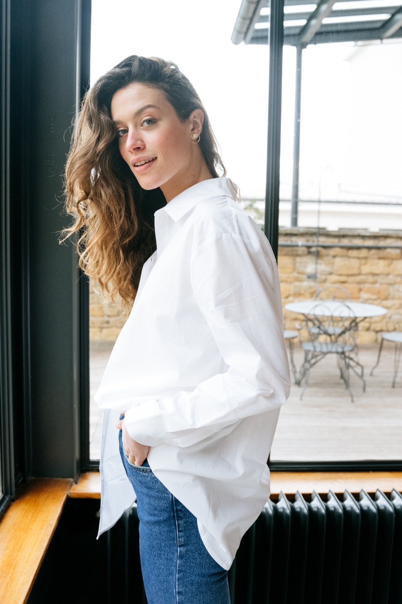 Chemise oversize en coton bio | blanc "haley shirt white", Samsoe Samsoe, photo 2