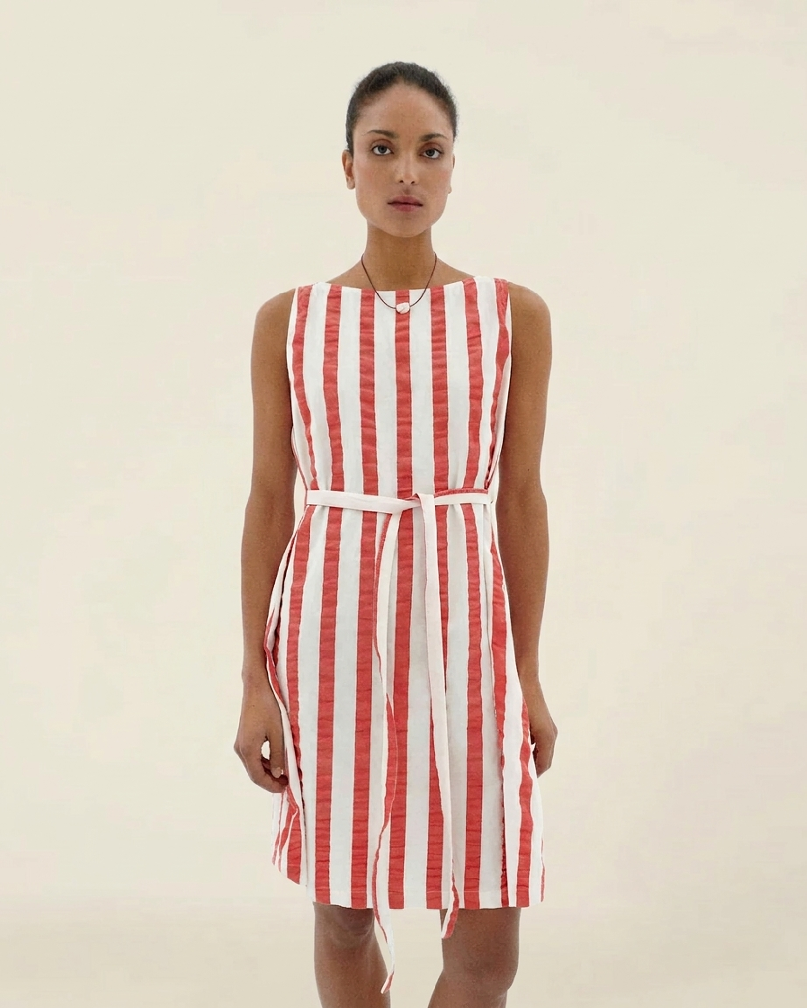 Kleid aus Bio-Baumwolle | Gestreift "red maxi stripes cecile dress", Thinking Mu, Foto 3