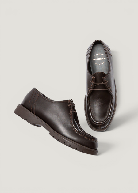 Derbies made in france en cuir certifié | marron "padror marron", Kleman, photo 4
