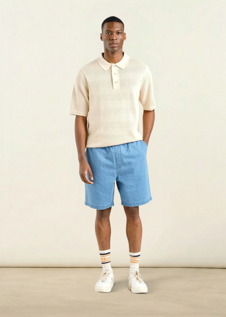 Short denim léger en coton bio | bleu clair "vejle denim light blue" - Dedicated