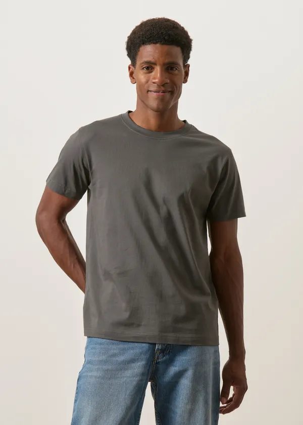 T-shirt en coton bio | anthracite, WeDressFair